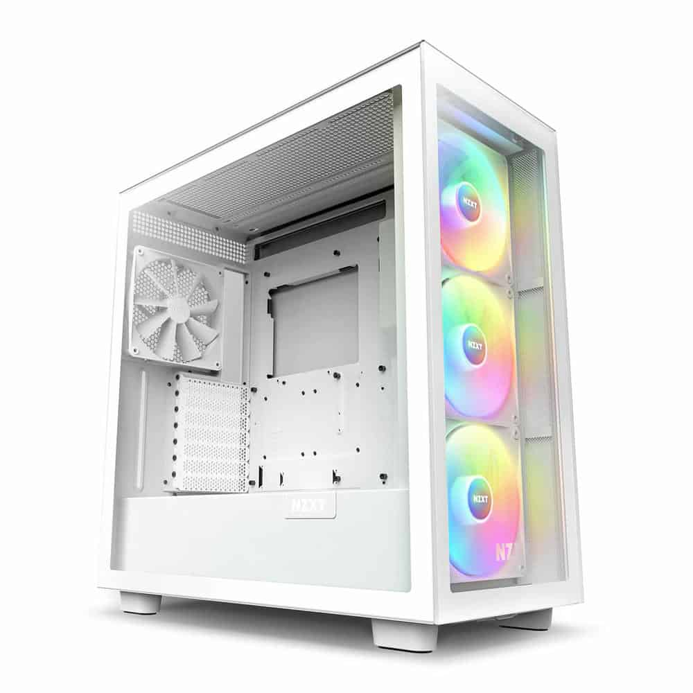 NZXT H7 Elite RGB White Mid Tower PC Case